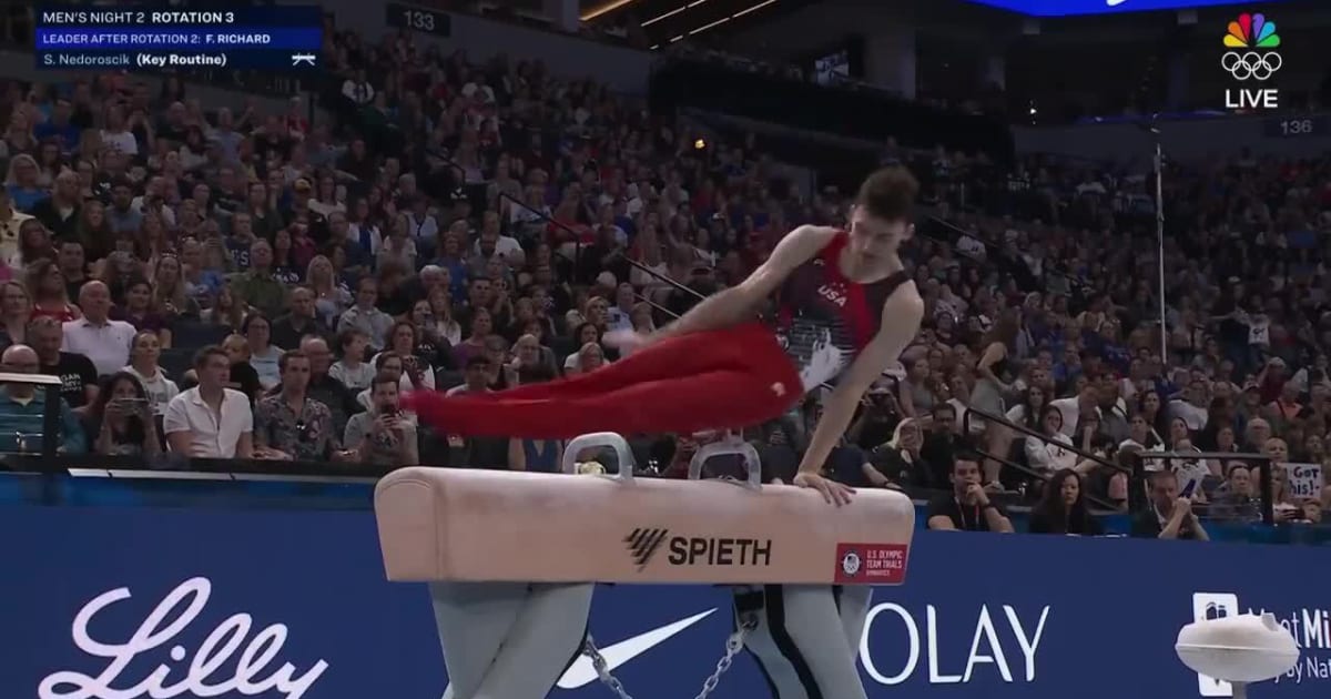 Team USA Men S Night 2 Stephen Nedoroscik Pommel Horse 2024 U S   Men S Night 2 Stephen Nedoroscik Pommel Horse 2024 U.S. Olympic Team Trials Gymnastics 6356022275112